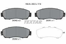 Set placute frana, frana disc Textar pentru Acura, Honda - 2434201