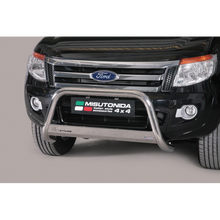 Bullbar Misutonida omologat din otel inoxidabil vopsit negru , Ford Ranger, 2011-
