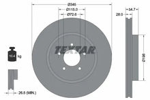 Disc frana, Chrysler, Dodge, Lancia 300C, 300C Touring, Charger, Challenger Cupe, Thema, Ø345 mm, Textar 92177105
