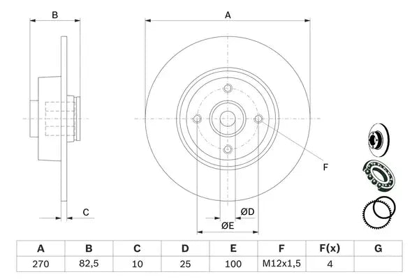 Disc frana, Renault, 293x293x122 mm, Bosch 0986479274