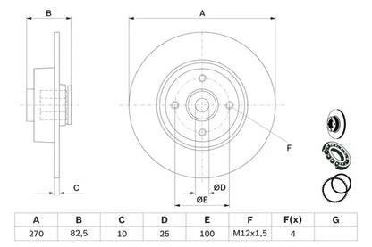Disc frana, Renault, 293x293x122 mm, Bosch 0986479274