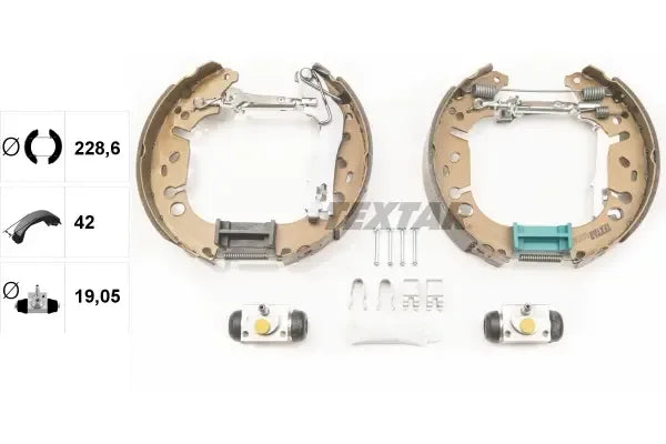 Set saboti frana, Opel, 234x214x98 mm, Textar 84065402