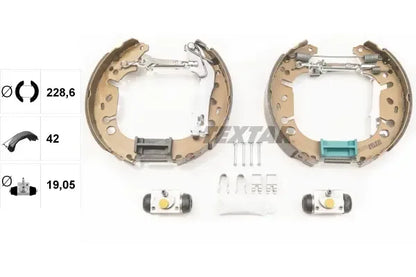 Set saboti frana, Opel, 234x214x98 mm, Textar 84065402