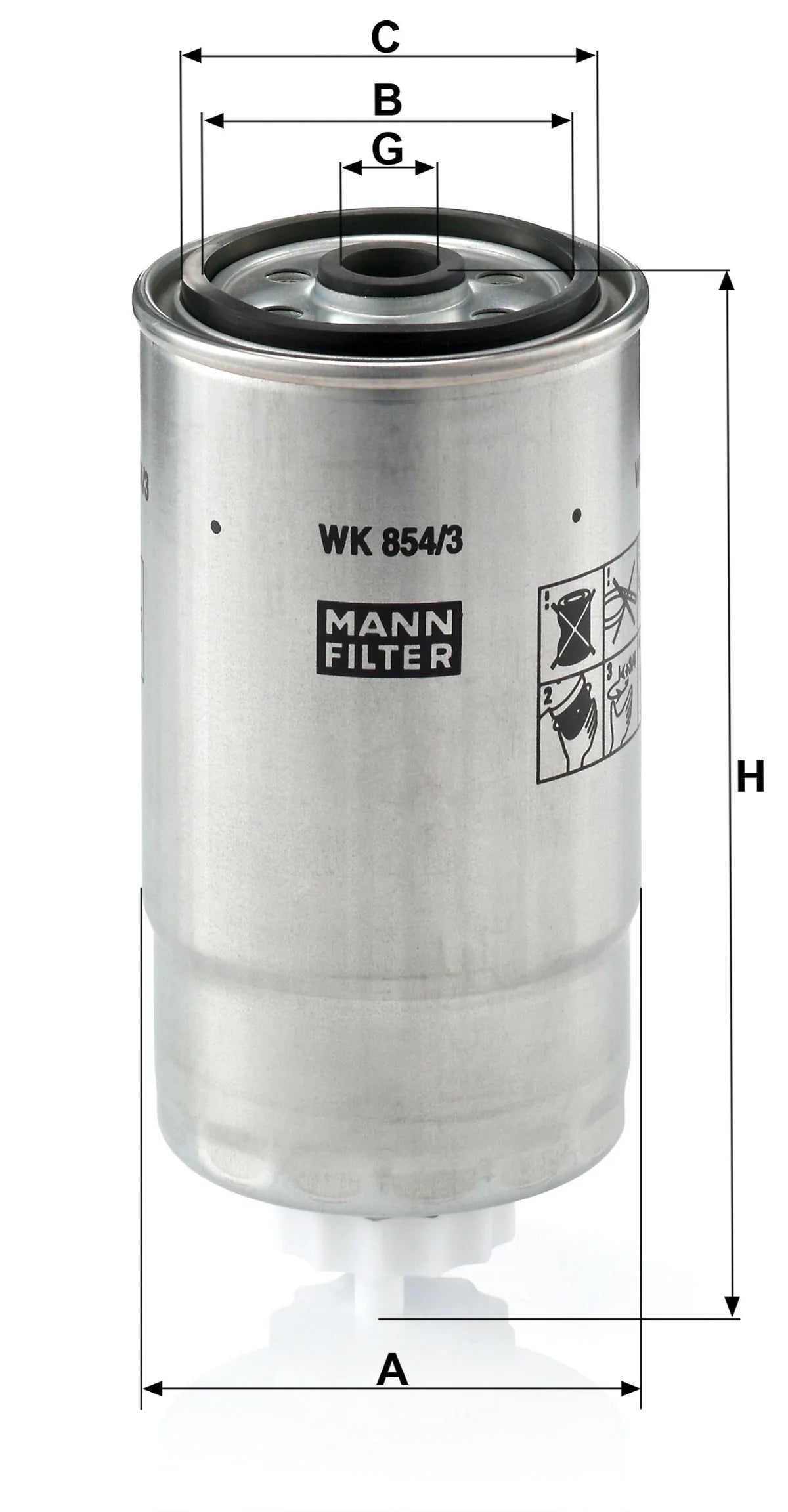 Filtru Combustibil Mann-Filter pentru Alfa Romeo 147/156 156 Sportwagon - WK 854/3