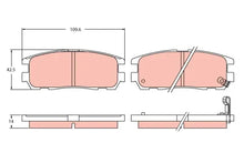 Set placute frana, frana disc TRW pentru Isuzu - GDB2452