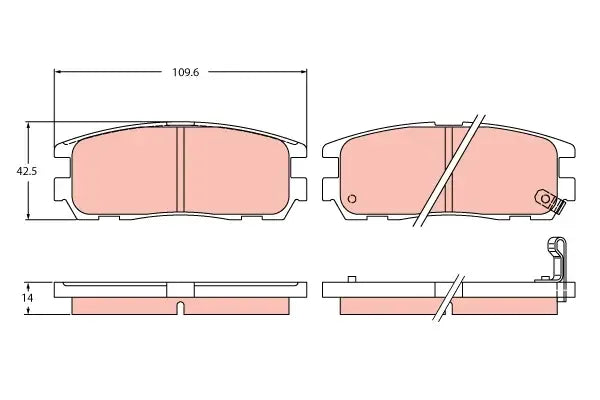 Set placute frana, frana disc TRW pentru Isuzu - GDB2452