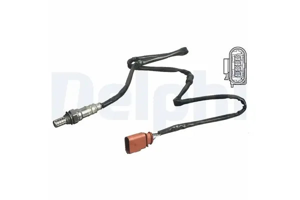 Sonda lambda, Audi, Volkswagen, SEAT, Skoda Tt, Tt Roadster, Golf, A3, R8, A3 Sportback, A4 B7, A4 B7 Avant, 143x56x54 mm, Delphi ES1110412B1