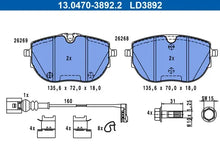 Set placute frana, frana disc TRW - 13.0470-3892.2