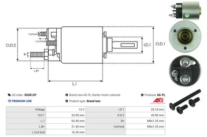Solenoid, electromotor As-Pl - SS3012P