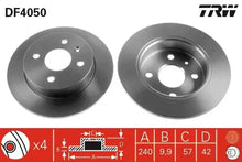 Disc frana, Opel, Chevrolet Astra H, Astra H Combi, Astra G Hatchback, Astra H Gtc, Astra G Combi, Astra G Limuzina, Ø240 mm, TRW DF4050