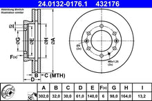 Disc frana TRW pentru Ford, Ford Usa - 24.0132-0176.1