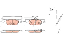 Set placute frana, frana disc TRW pentru Honda - GDB2469