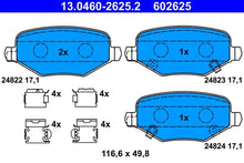 Set placute frana, frana disc TRW pentru Chrysler, Fiat - 13.0460-2625.2