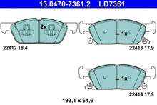 Set placute frana, frana disc TRW pentru Ford - 13.0470-7361.2