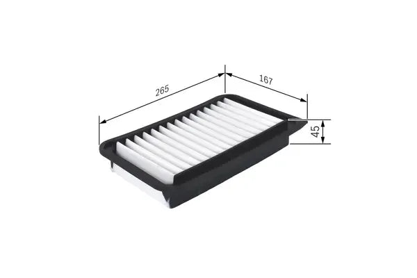 Filtru aer, Opel, Suzuki Agila B, Splash, 290x179x56 mm, Bosch F026400420