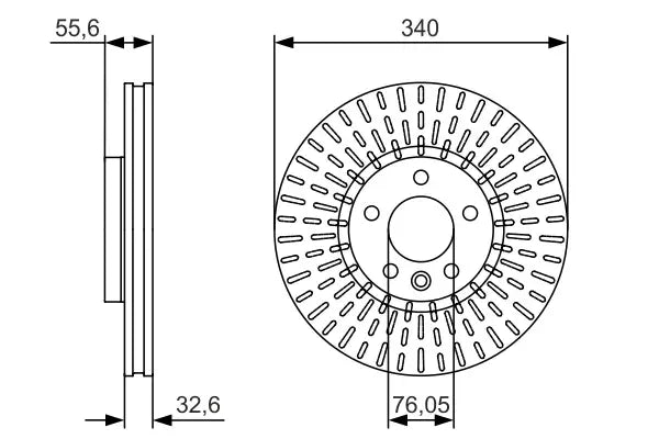 Disc frana, 370x359x78 mm, Bosch 0986479546