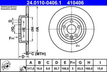 Disc frana TRW pentru Land Rover - 24.0110-0406.1