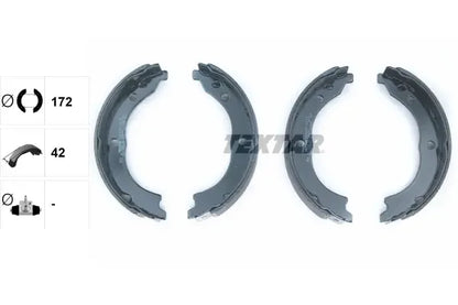Set saboti frana, frana de mana Textar - 91062100