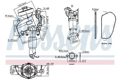 Supapa EGR DB OM611 Nissens pentru Mercedes-Benz - NIS98415