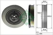 Fulie curea arbore cotit, Volvo, Polestar XC60, V90 Ii Combi, S90, XC90, V60, S60, V90 Ii Cross Country, XC60 I Suv, 265x242x110 mm, INA 544050310