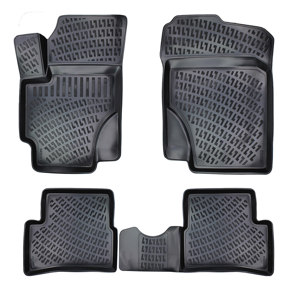 Covorase auto din cauciuc tip tavita Premium Line, Hyundai Accent (III), 2005-2011