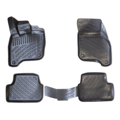Covorase auto din cauciuc tip tavita Premium Line, Volkswagen E-Golf, 2014-2020