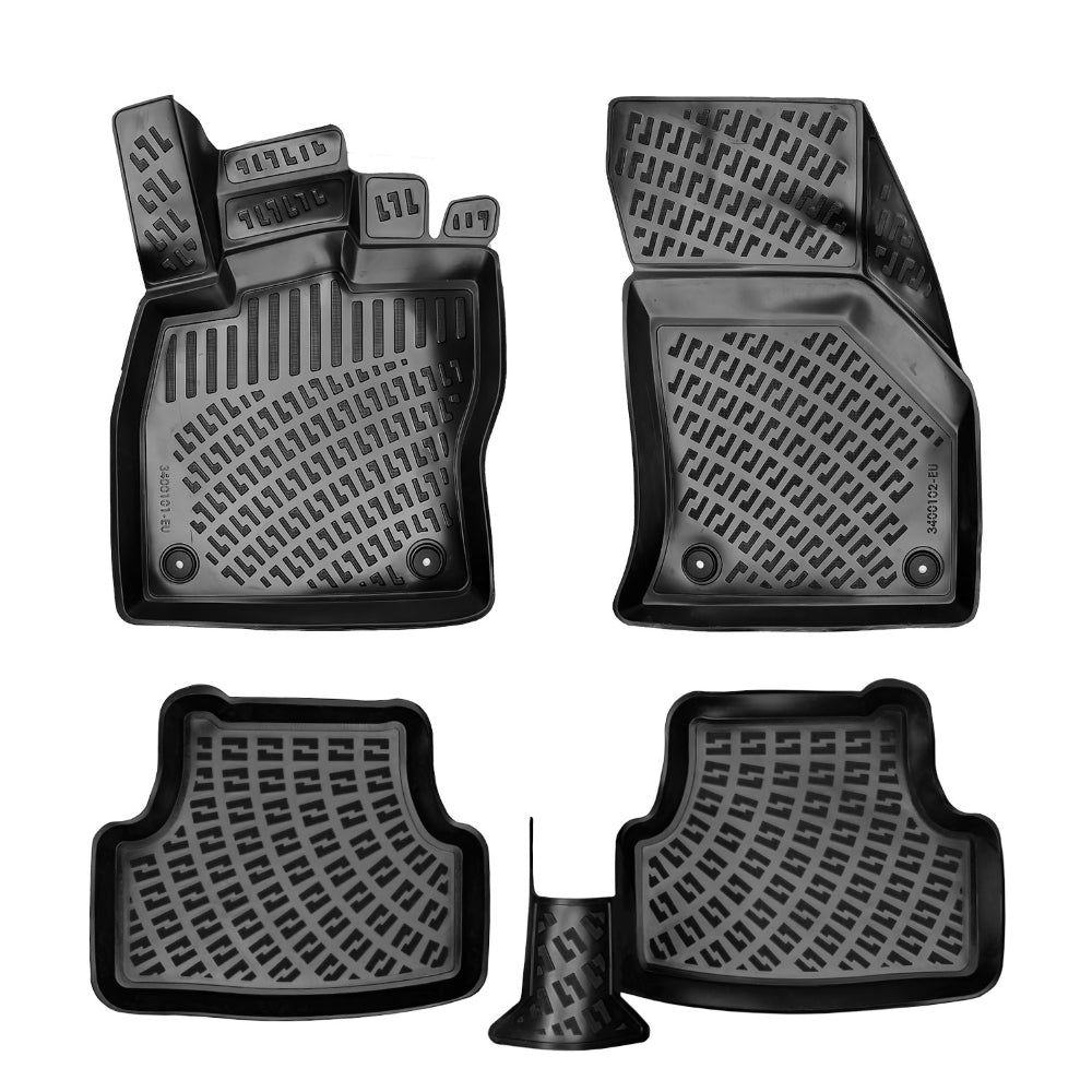Covorase auto din cauciuc tip tavita Premium Line, Volkswagen Golf 7, 2012-2019
