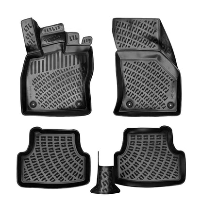 Covorase auto din cauciuc tip tavita Premium Line, Volkswagen Golf 7, 2012-2019