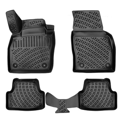 Covorase auto din cauciuc tip tavita Premium Line, Volkswagen T-Cross, 2019-