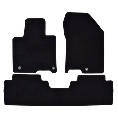 Covorase auto din velur Premium Black, Hyundai Santa Fe, 2018-2020
