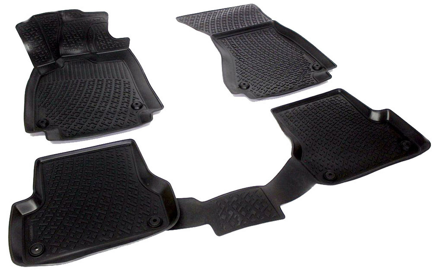 Covorase din cauciuc tip tavita Premium, Audi A6, sedan/break, 2011-2018