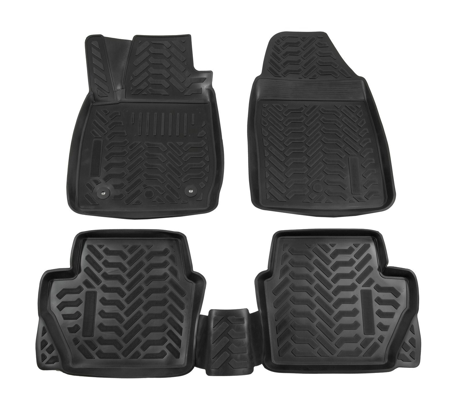 Covorase din cauciuc tip tavita Premium, Ford Fiesta MK7, hatchback, 2017-