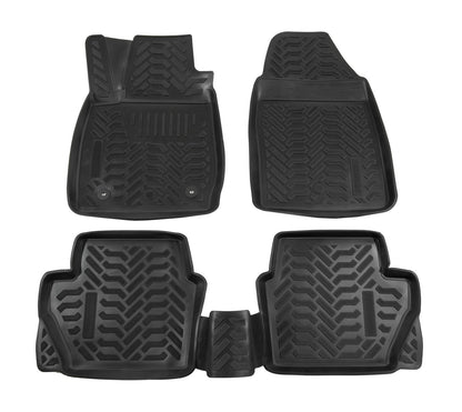 Covorase din cauciuc tip tavita Premium, Ford Fiesta MK7, hatchback, 2017-