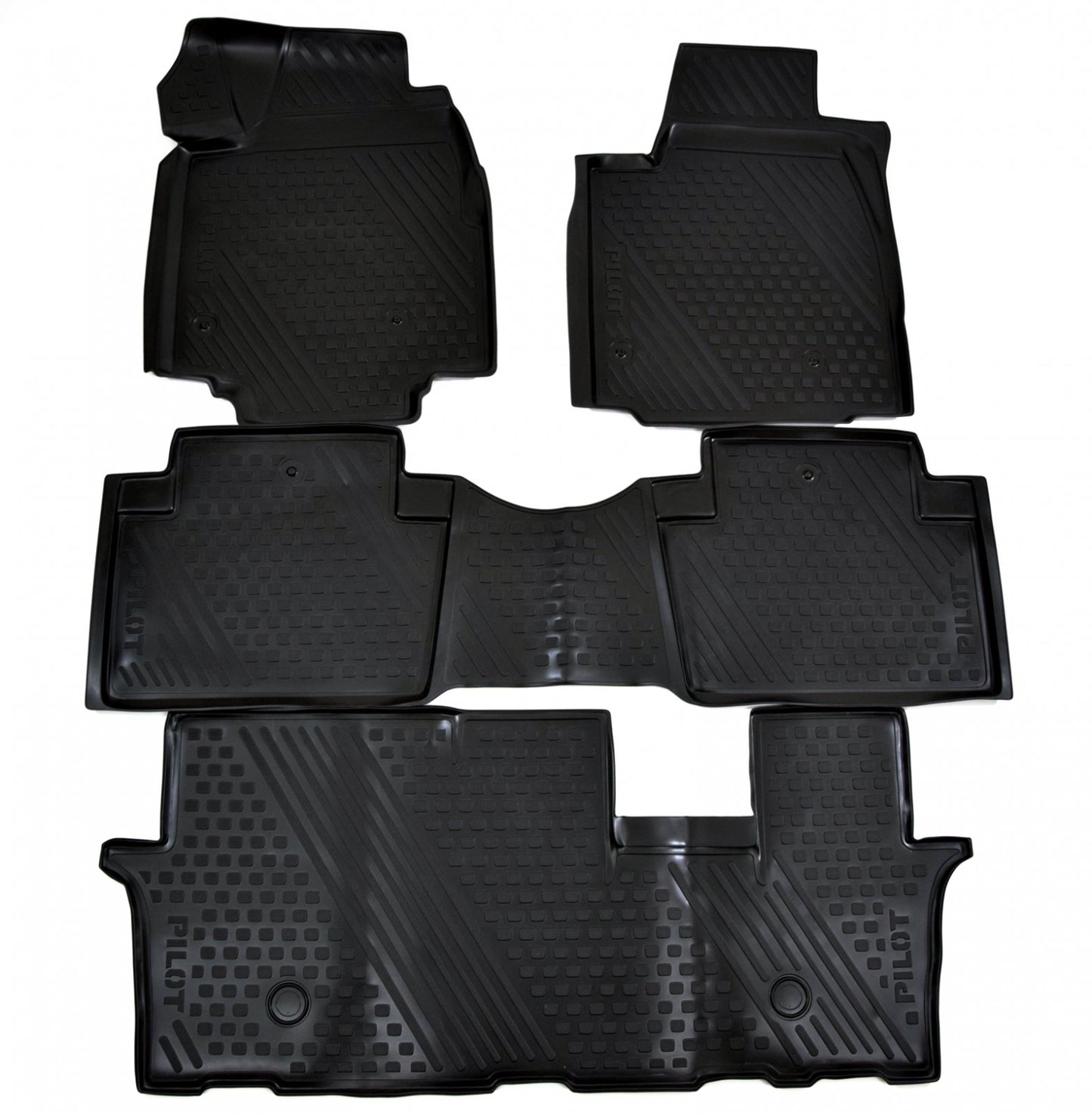 Covorase din cauciuc tip tavita Premium, Honda Pilot, 2012-2016