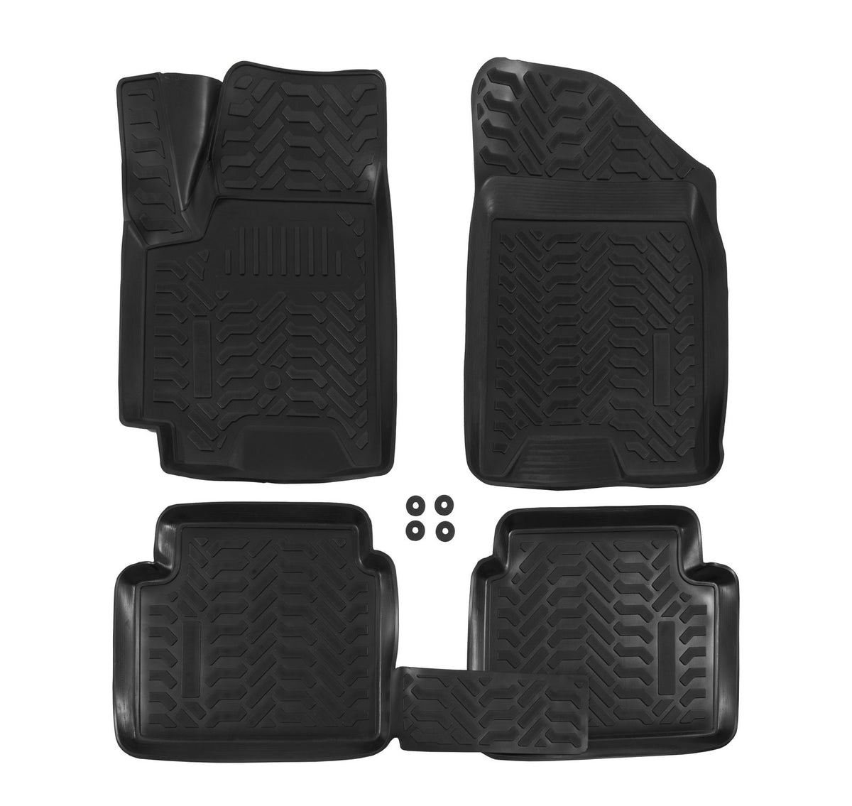 Covorase din cauciuc tip tavita Premium, Hyundai Santa Fe, SUV, 2012-2018