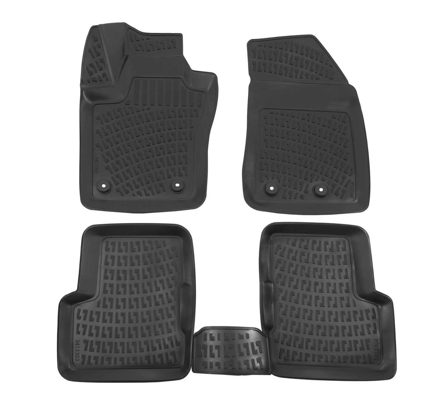 Covorase din cauciuc tip tavita Premium, Jeep Compass, 2017-