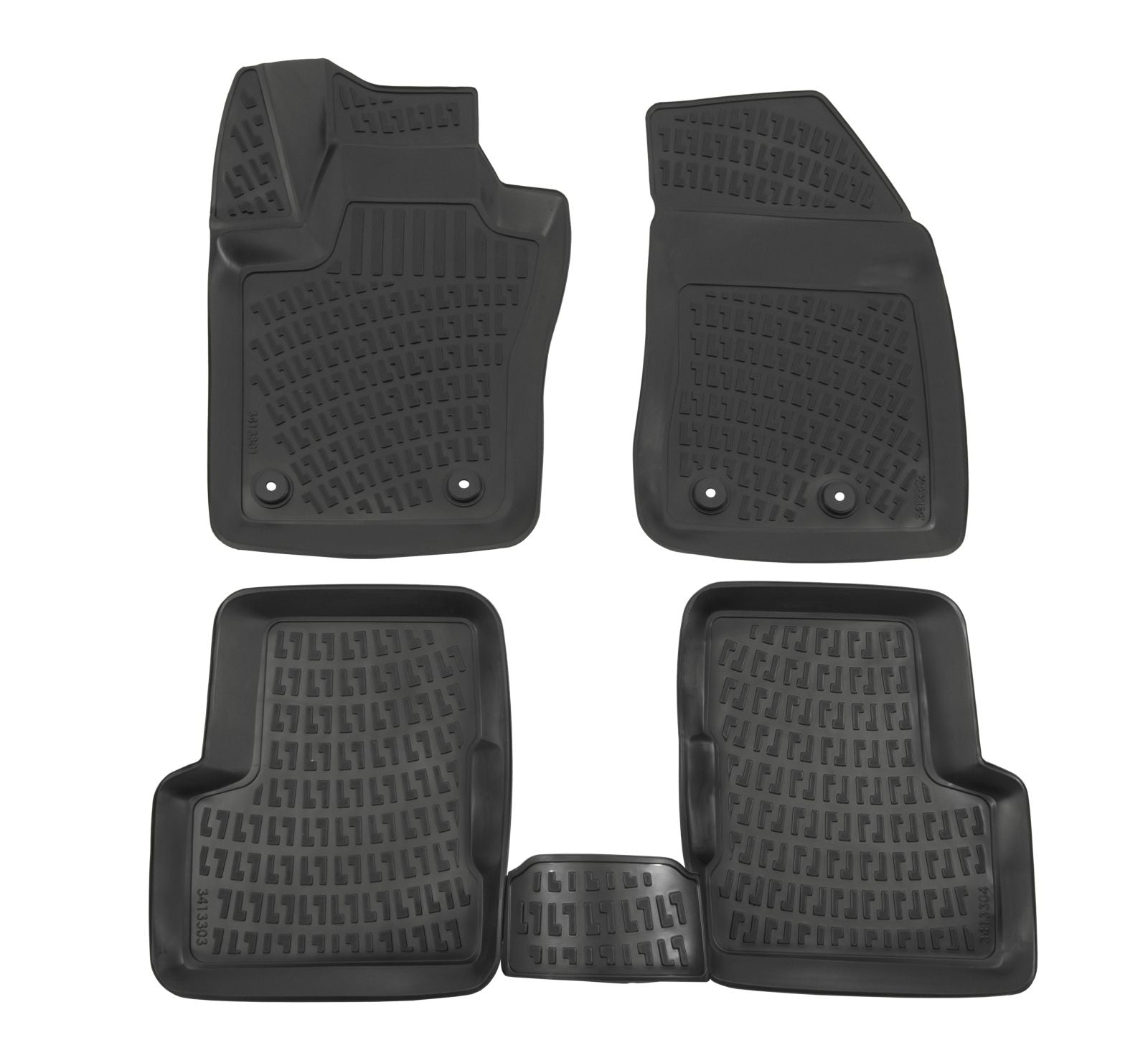 Covorase din cauciuc tip tavita Premium, Jeep Compass, 2017-
