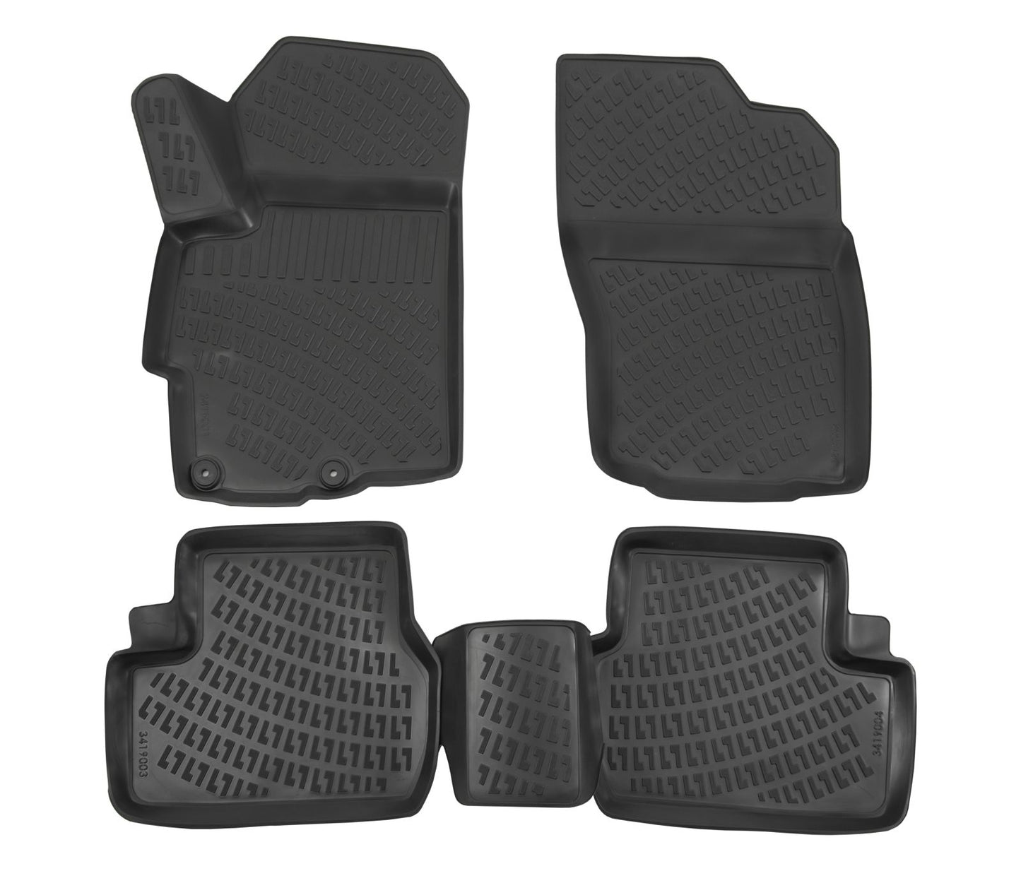 Covorase din cauciuc tip tavita Premium, Mitsubishi Lancer, 2007-2017