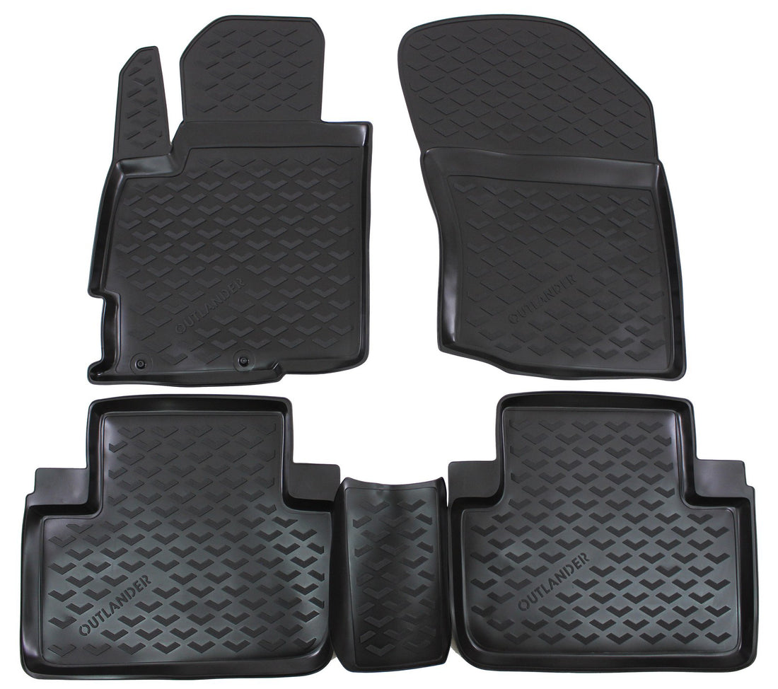Covorase din cauciuc tip tavita Premium, Mitsubishi Outlander, SUV, 2014-