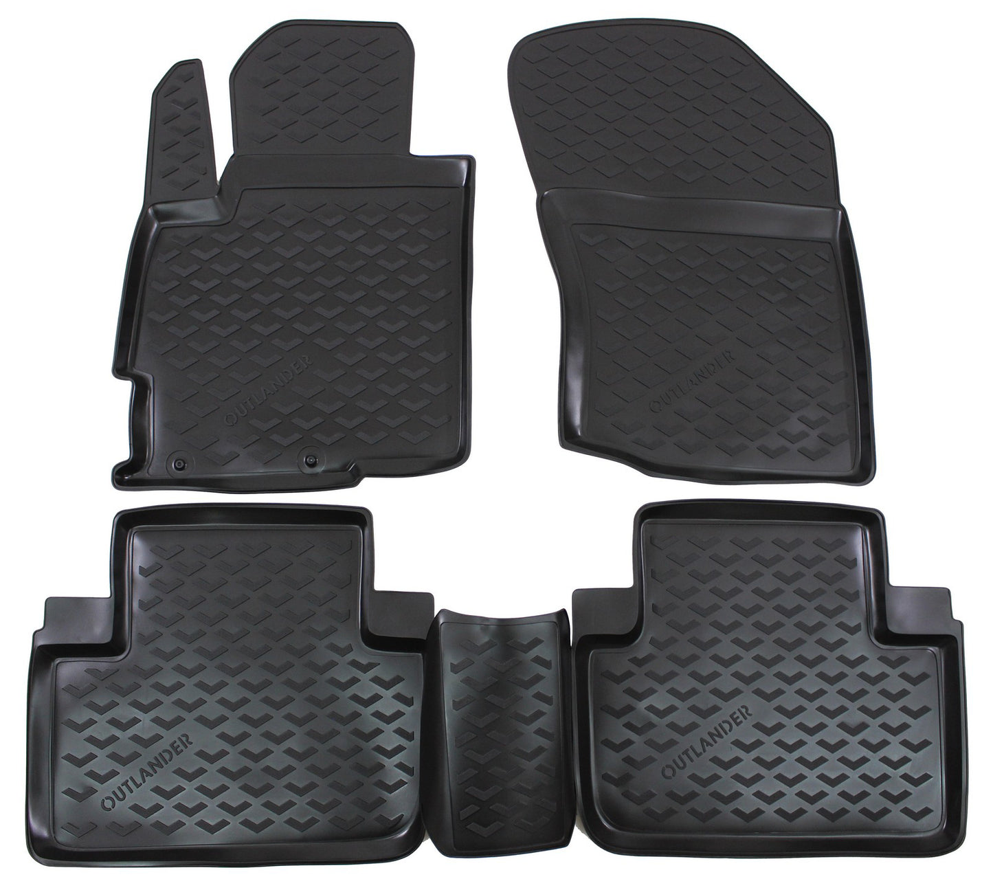 Covorase din cauciuc tip tavita Premium, Mitsubishi Outlander, SUV, 2014-