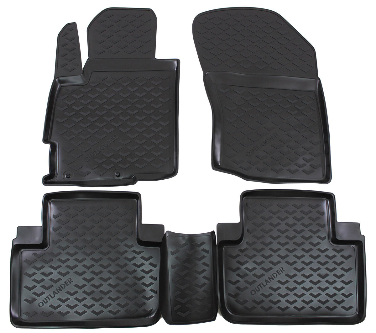Covorase din cauciuc tip tavita Premium, Mitsubishi Outlander, SUV, 2014-