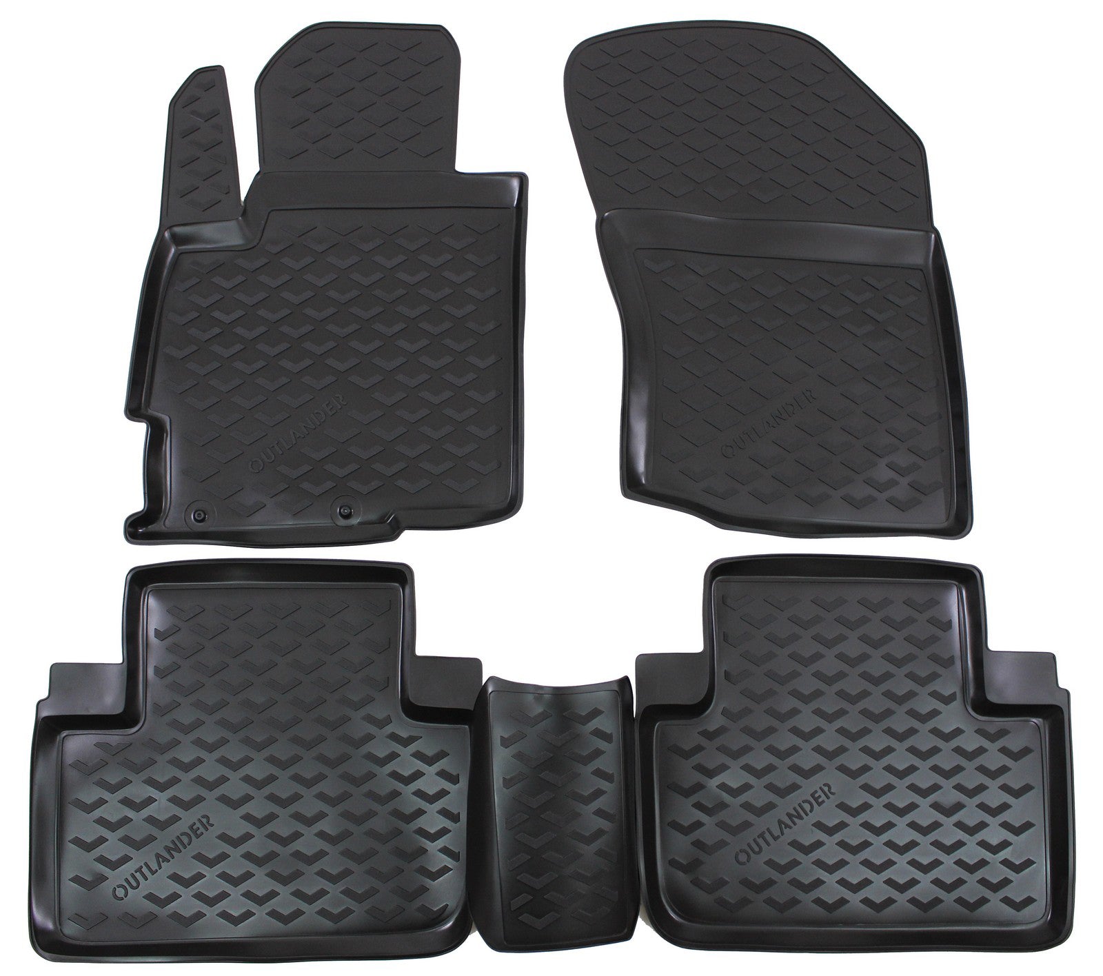 Covorase din cauciuc tip tavita Premium, Mitsubishi Outlander, SUV, 2014-