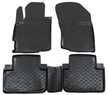 Covorase din cauciuc tip tavita Premium, Mitsubishi Outlander, SUV, 2014-