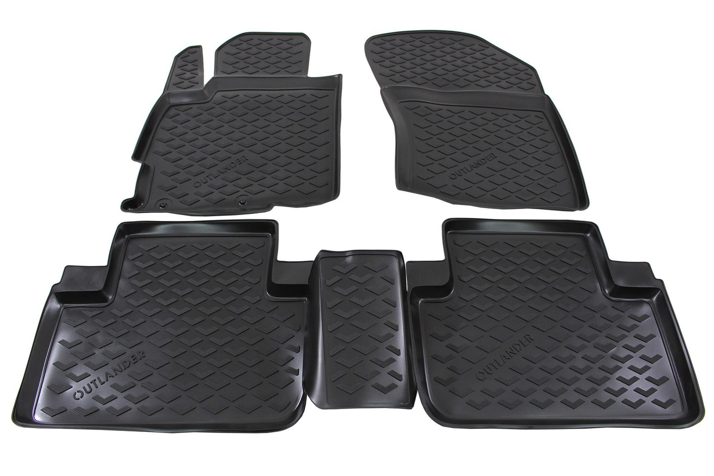 Covorase din cauciuc tip tavita Premium, Mitsubishi Outlander, SUV, 2014-
