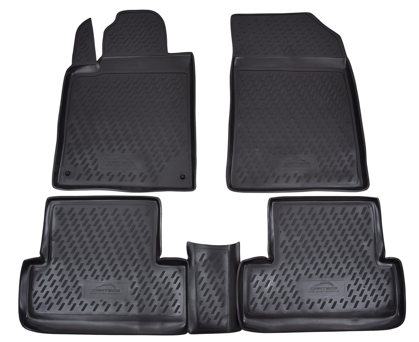 Covorase din cauciuc tip tavita Premium, Peugeot 407, 2004-2012