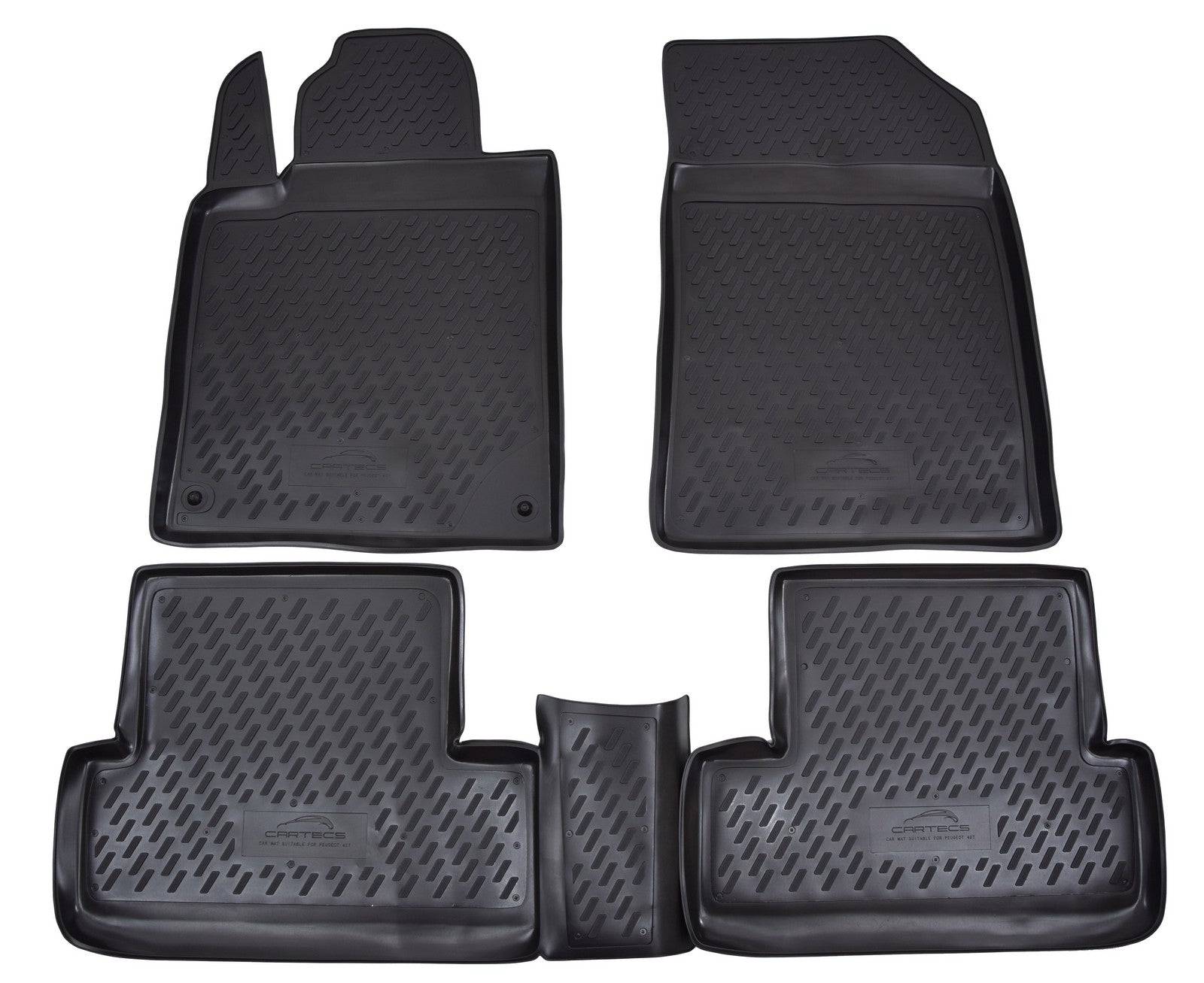 Covorase din cauciuc tip tavita Premium, Peugeot 407, 2004-2012