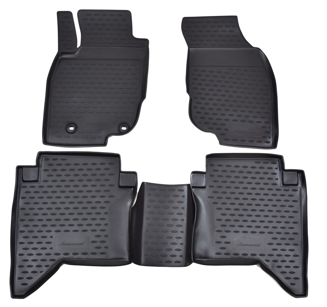 Covorase din cauciuc tip tavita Premium, Toyota Hilux, pick-up, 2011-2015