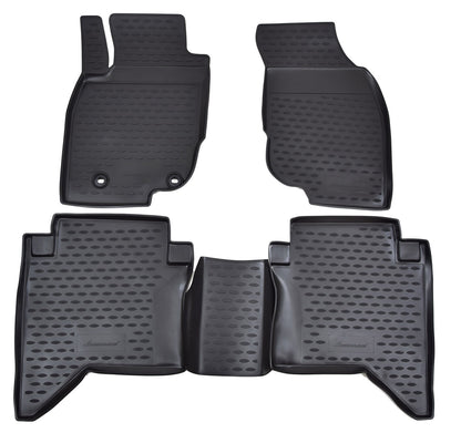 Covorase din cauciuc tip tavita Premium, Toyota Hilux, pick-up, 2011-2015