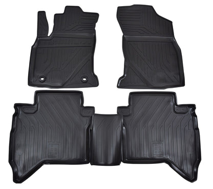 Covorase din cauciuc tip tavita Premium, Toyota Hilux, pick-up, 2015-