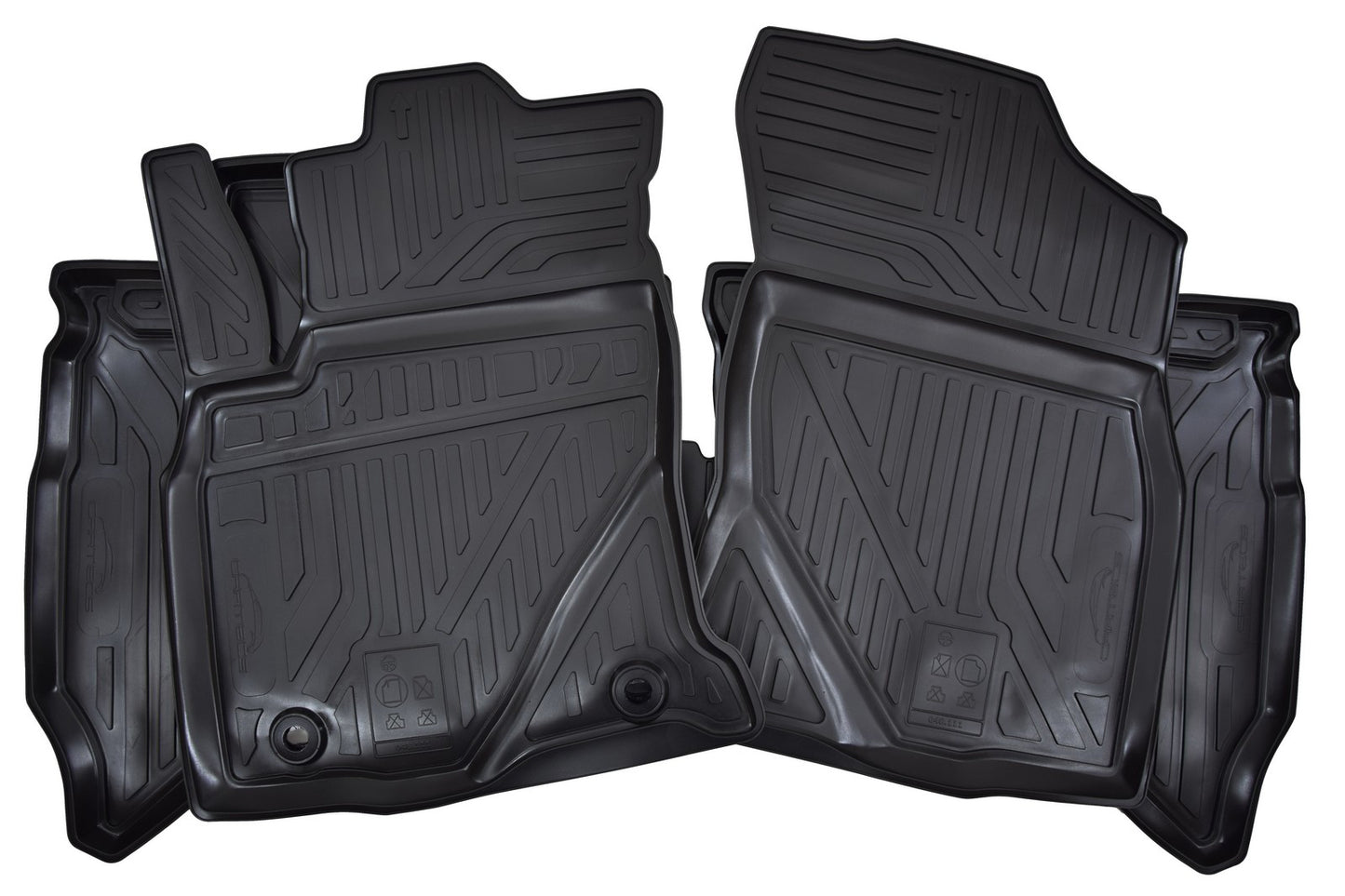 Covorase din cauciuc tip tavita Premium, Toyota Hilux, pick-up, 2015-